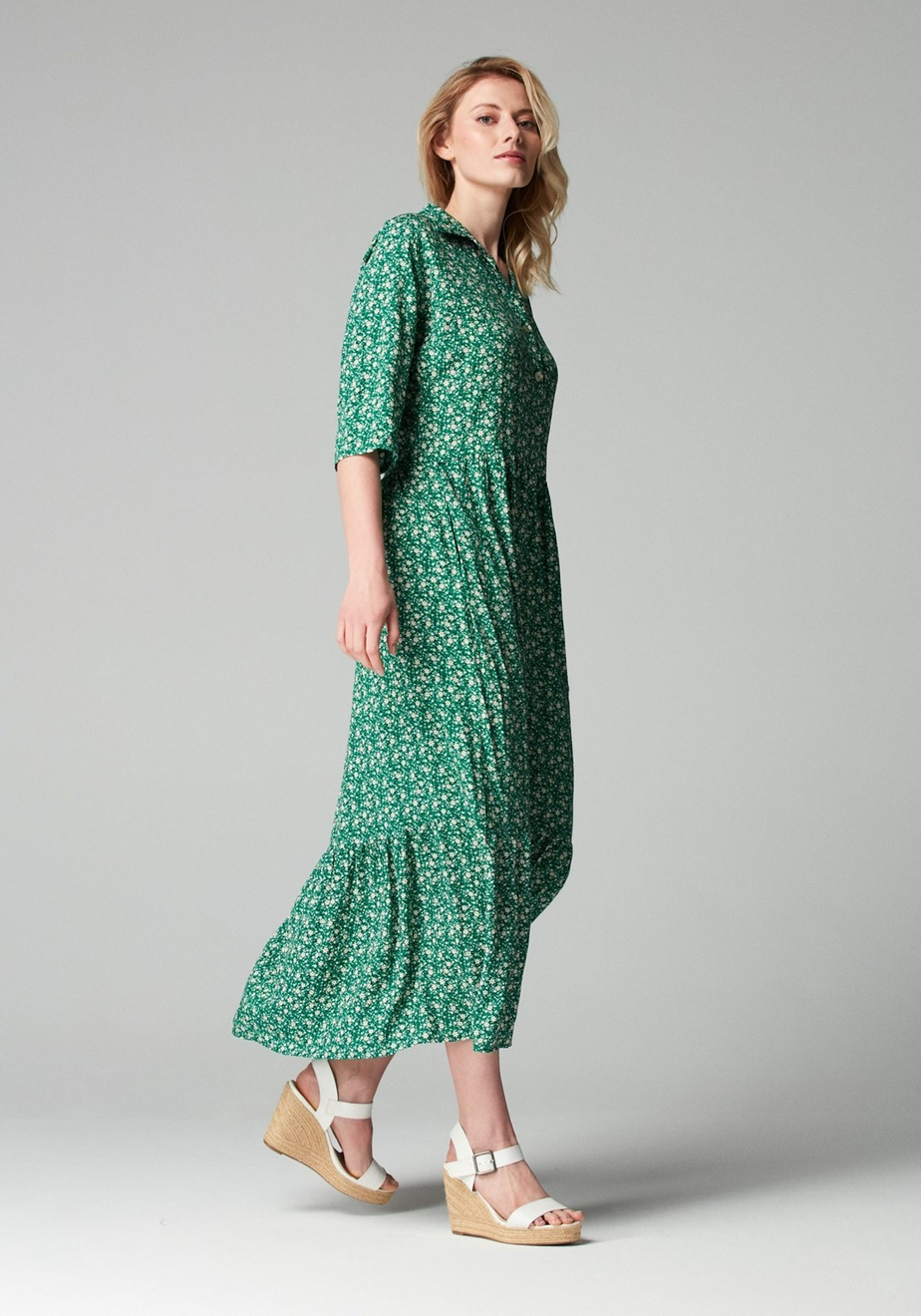 Zielona koszulowa sukienka 1237