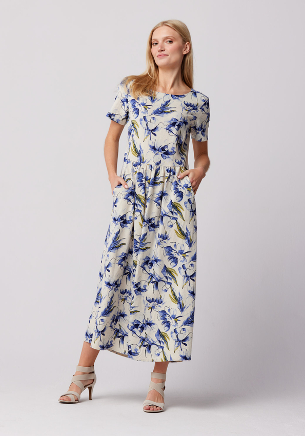 Sukienka w chabrowe kwiaty 1399