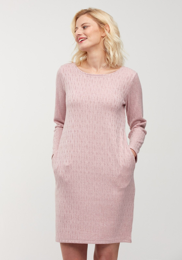 Różowa prosta sukienka 1961