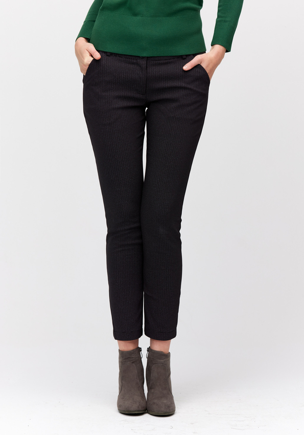 Czarne spodnie w drobne wzorki 5162