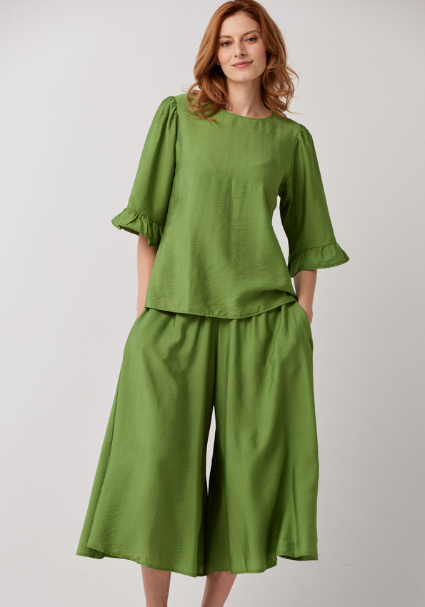 Zielone szerokie spodnie 5145