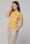 Żółta bluzka w zygzaki 3245