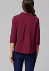 Bordowa muślinowa koszula 3267