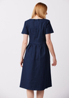 Rozkloszowana granatowa sukienka 1354