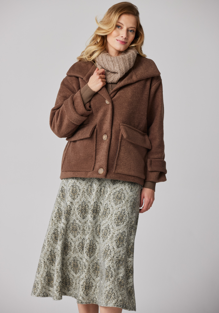 Szara dzianinowa spódnica 2051