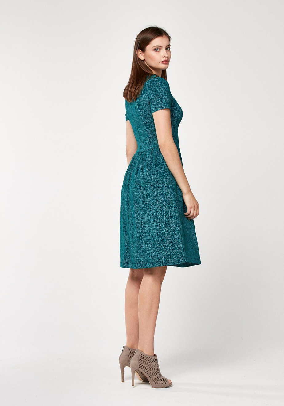 Morska rozkloszowana sukienka 1785