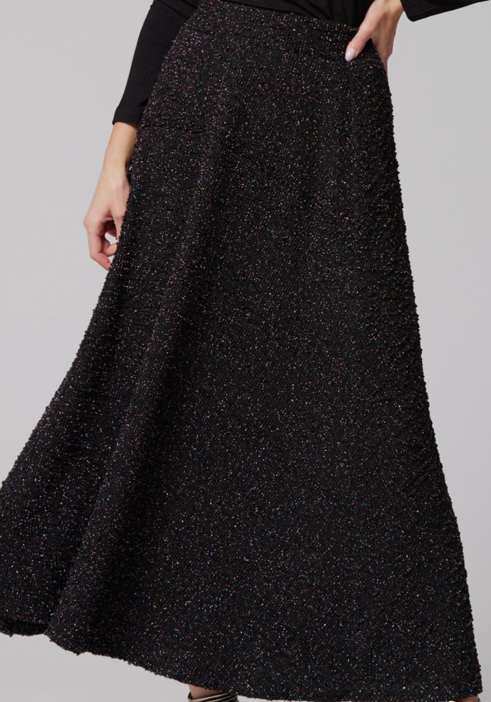 Maxi spódnica z kolorową nitką 2018