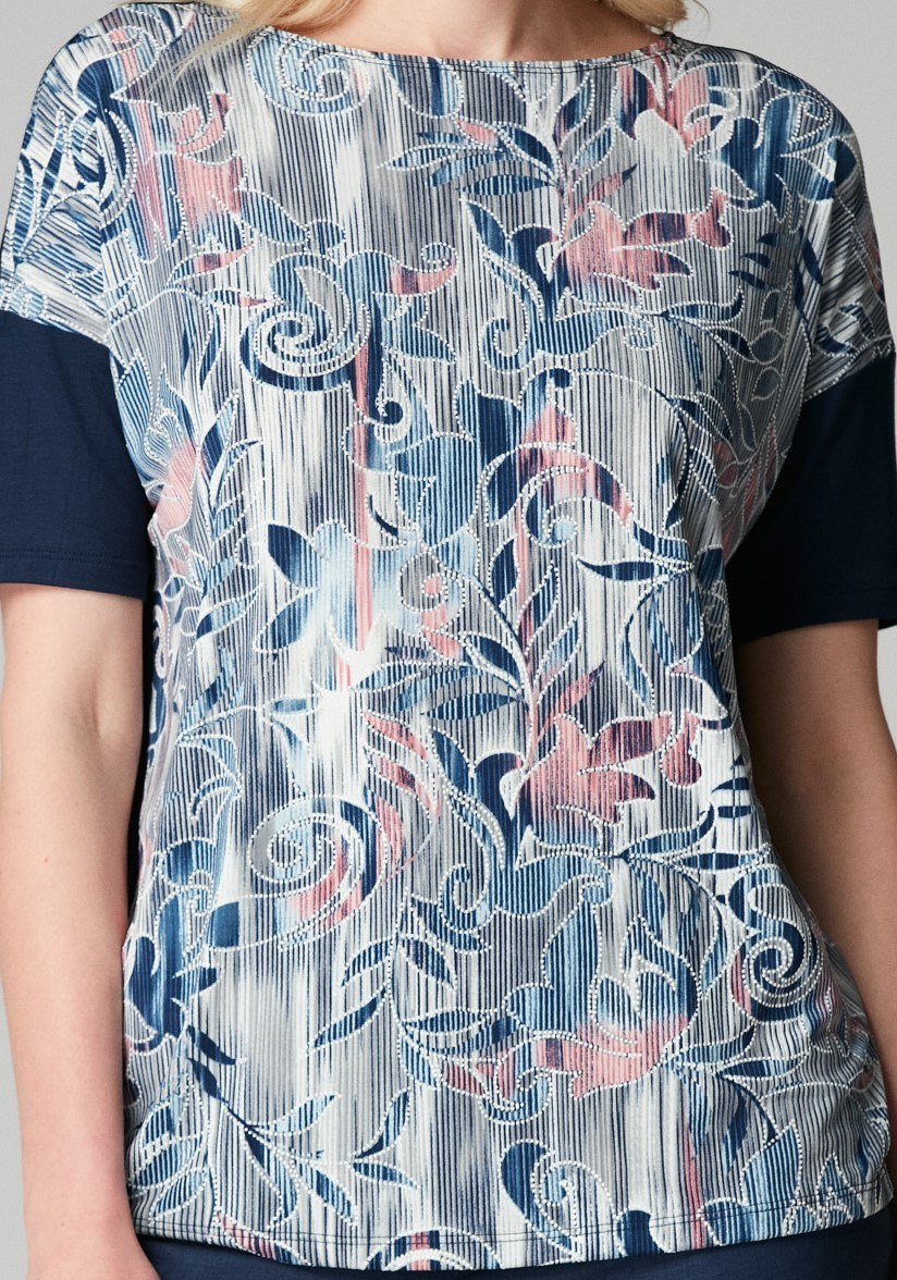 Prosta bluzka w florystyczny wzór 3257