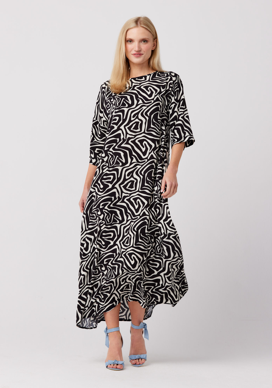 Czarno-biała sukienka 1087