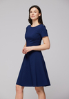 Elegancka granatowa sukienka 1705
