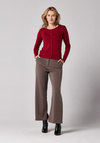 Klasyczny bordowy sweter 8718