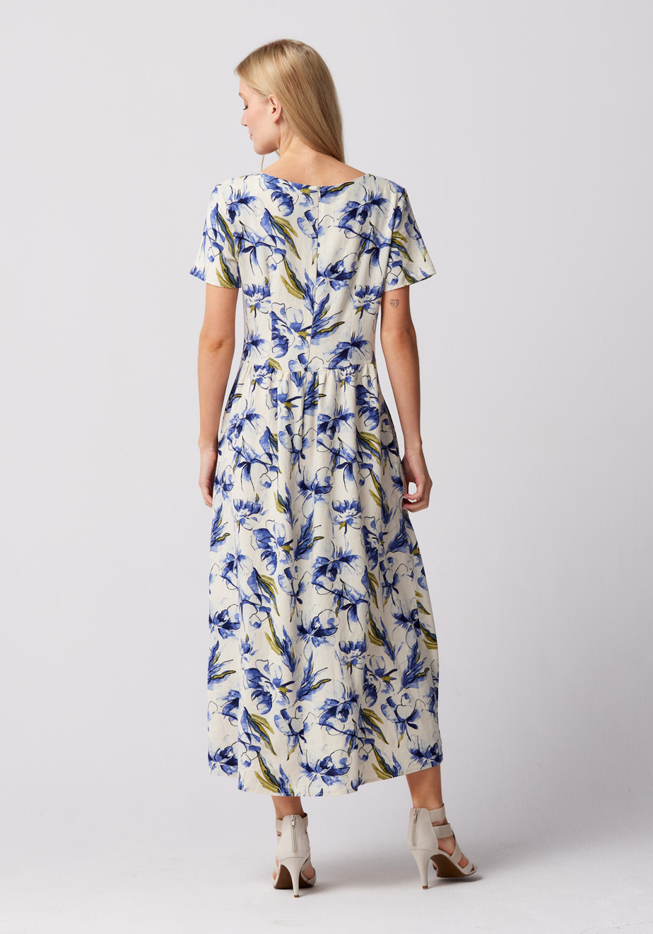 Sukienka w chabrowe kwiaty 1399