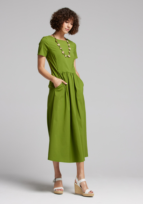 Limonkowa długa sukienka 1789