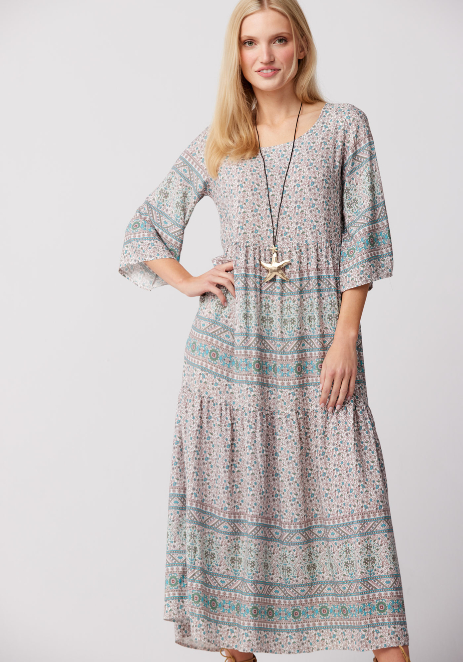 Jasna boho sukienka 1039