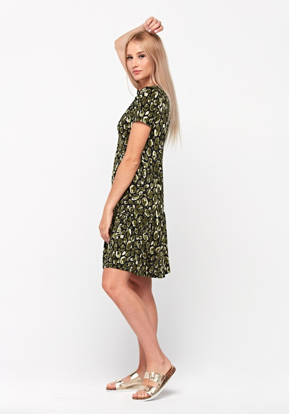 Sukienka w zielone cętki 1293