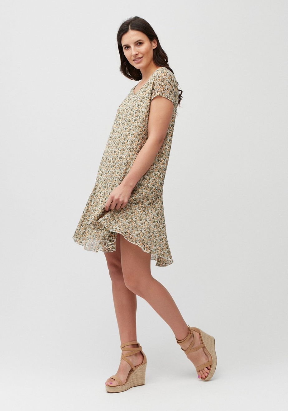 Beżowa sukienka łączka 1776