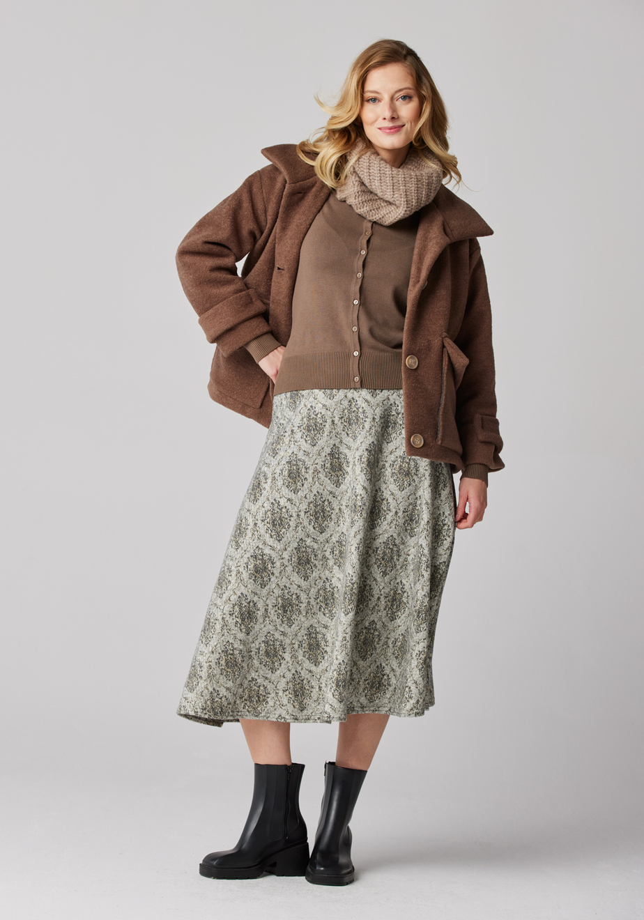 Szara dzianinowa spódnica 2051