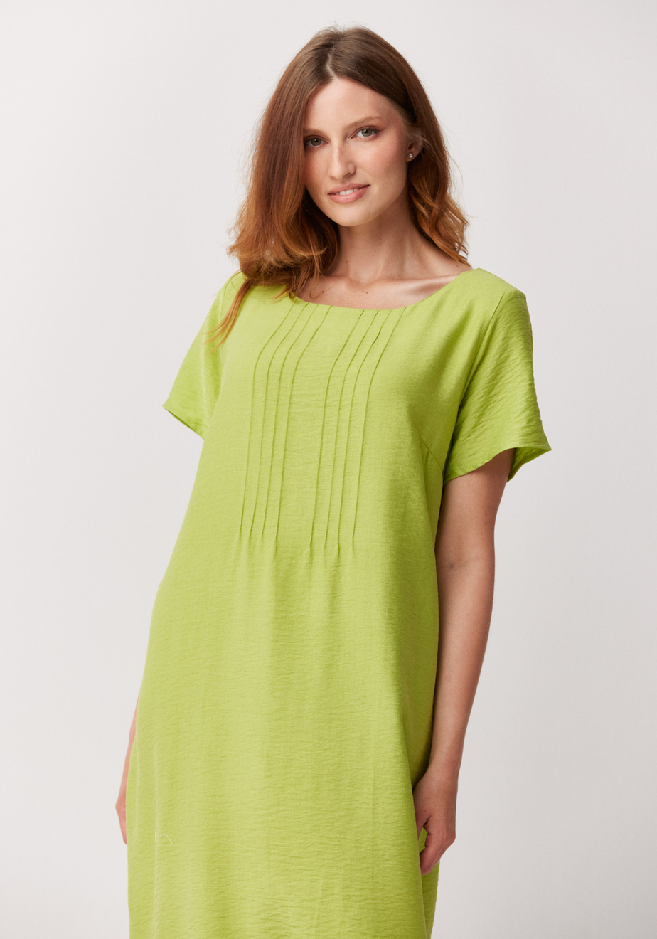 Prosta jasnozielona sukienka 1224