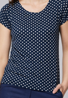 Granatowa bluzka w grochy 3073