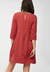Ceglasta muślinowa sukienka 1092
