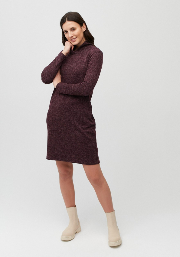 Fioletowa sukienka z półgolfem 1931