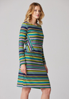 Prosta sukienka w paski 1976