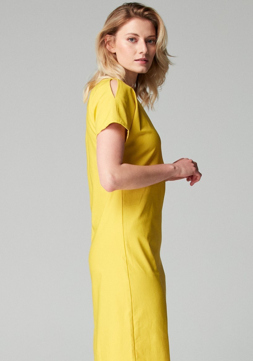 Elegancka żółta sukienka 1744