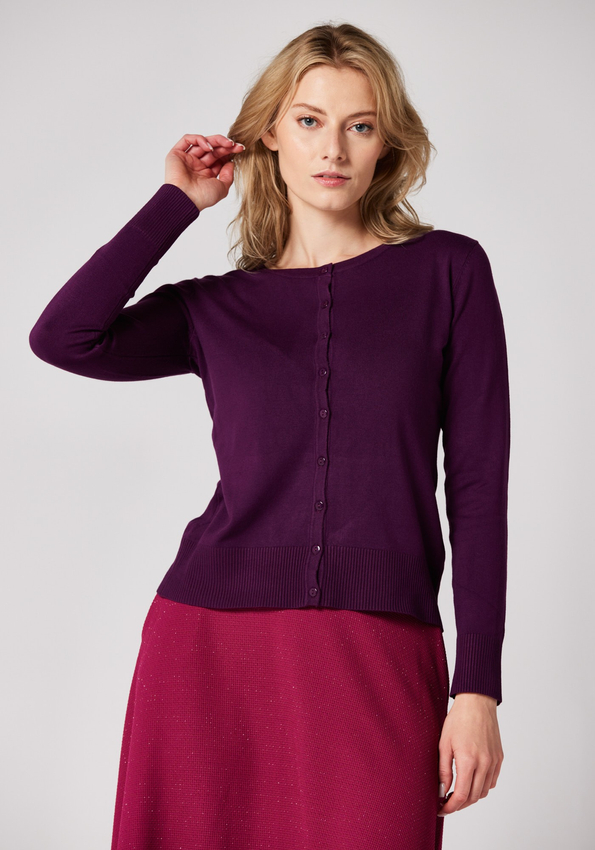 Klasyczny śliwkowy sweter 8718