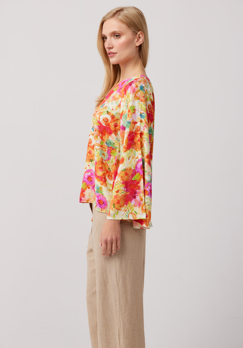 Bluzka w kolorowe kwiaty 3407