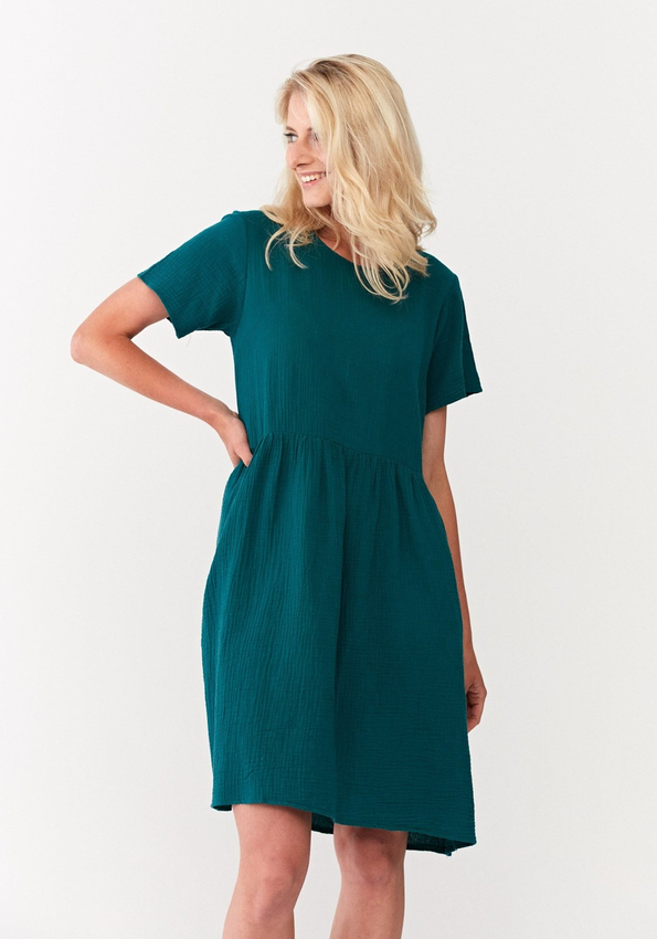 Morska swobodna sukienka 1053