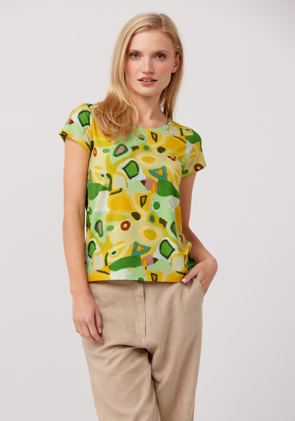 Zielono-żółty t-shirt 3273