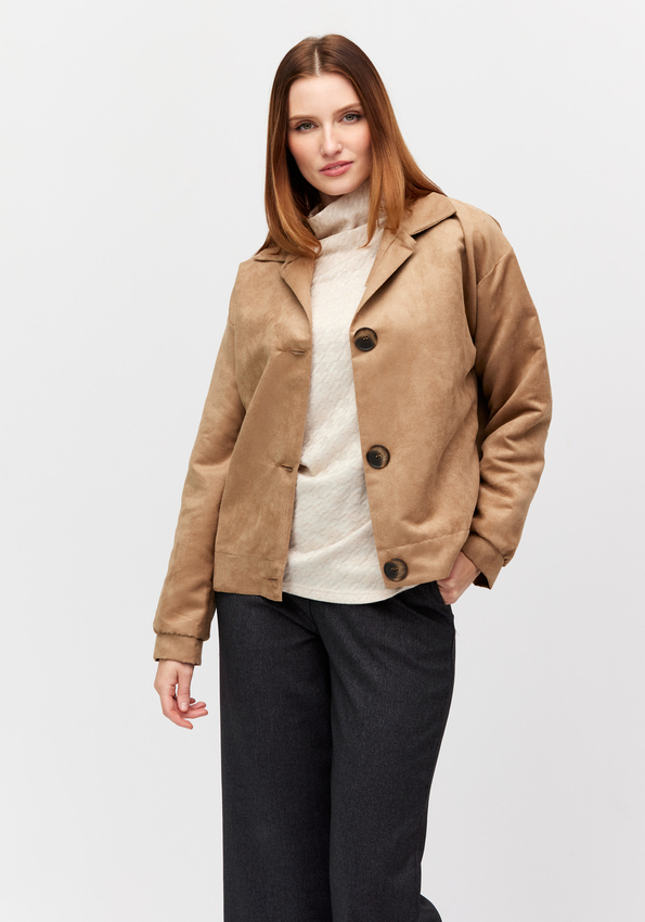 Kurtka z ekologicznego zamszu 3433