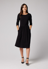 Elegancka czarna odcinana sukienka 1771