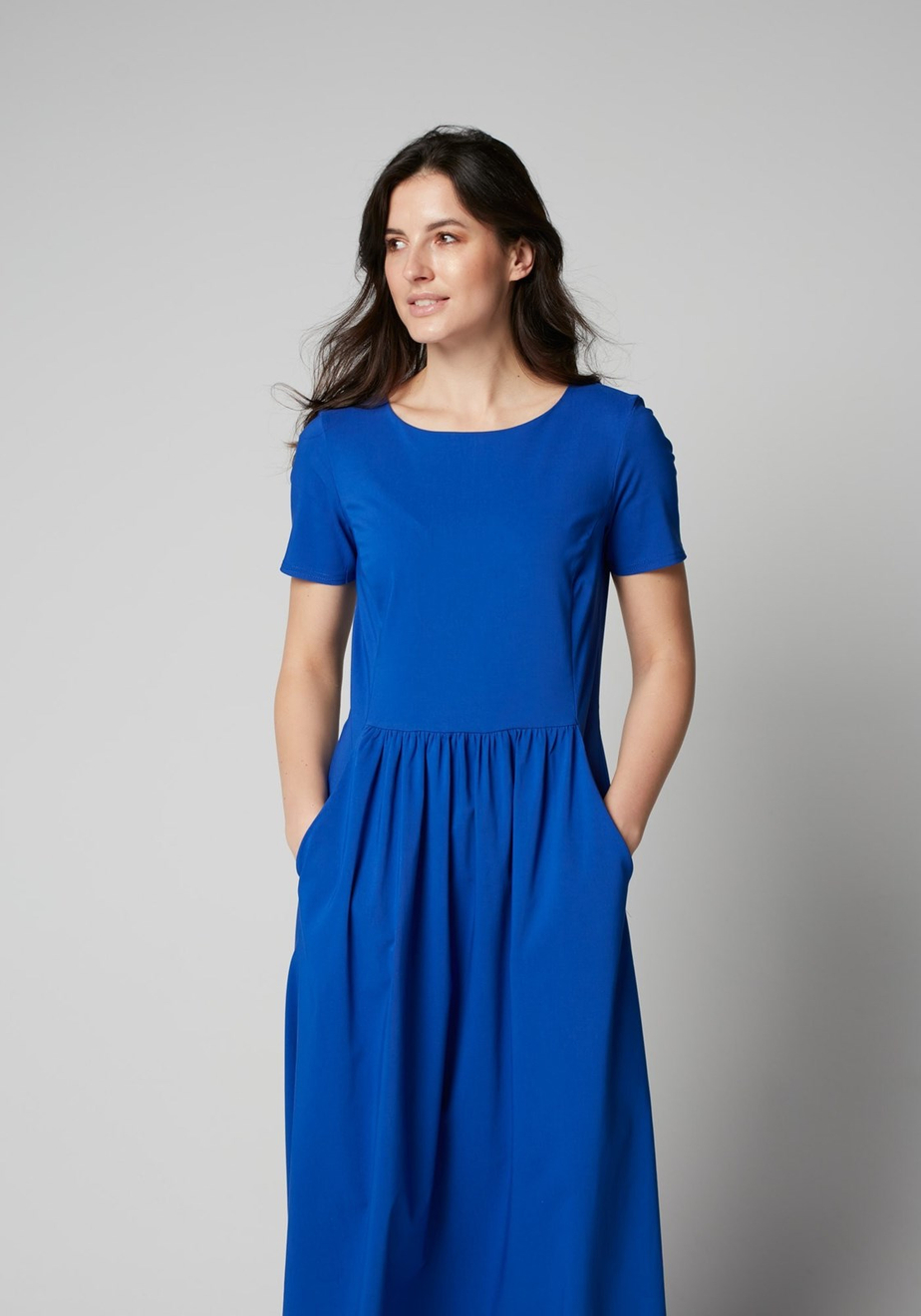 Niebieska sukienka midi 1780