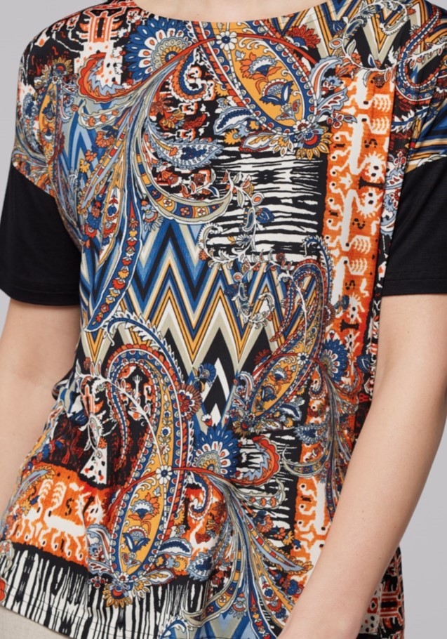 Kolorowa bluzka z gładkim tyłem 3074