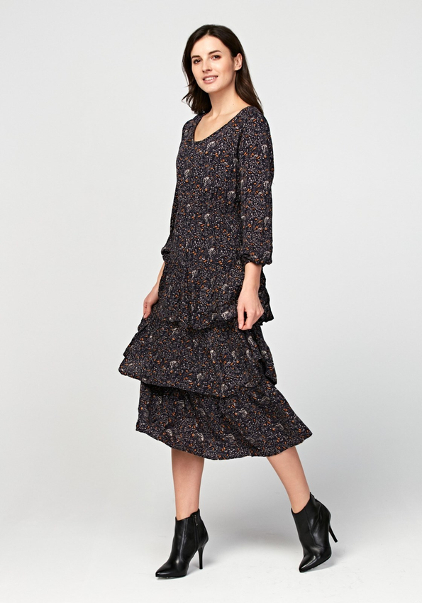 Trapezowa sukienka midi 1681