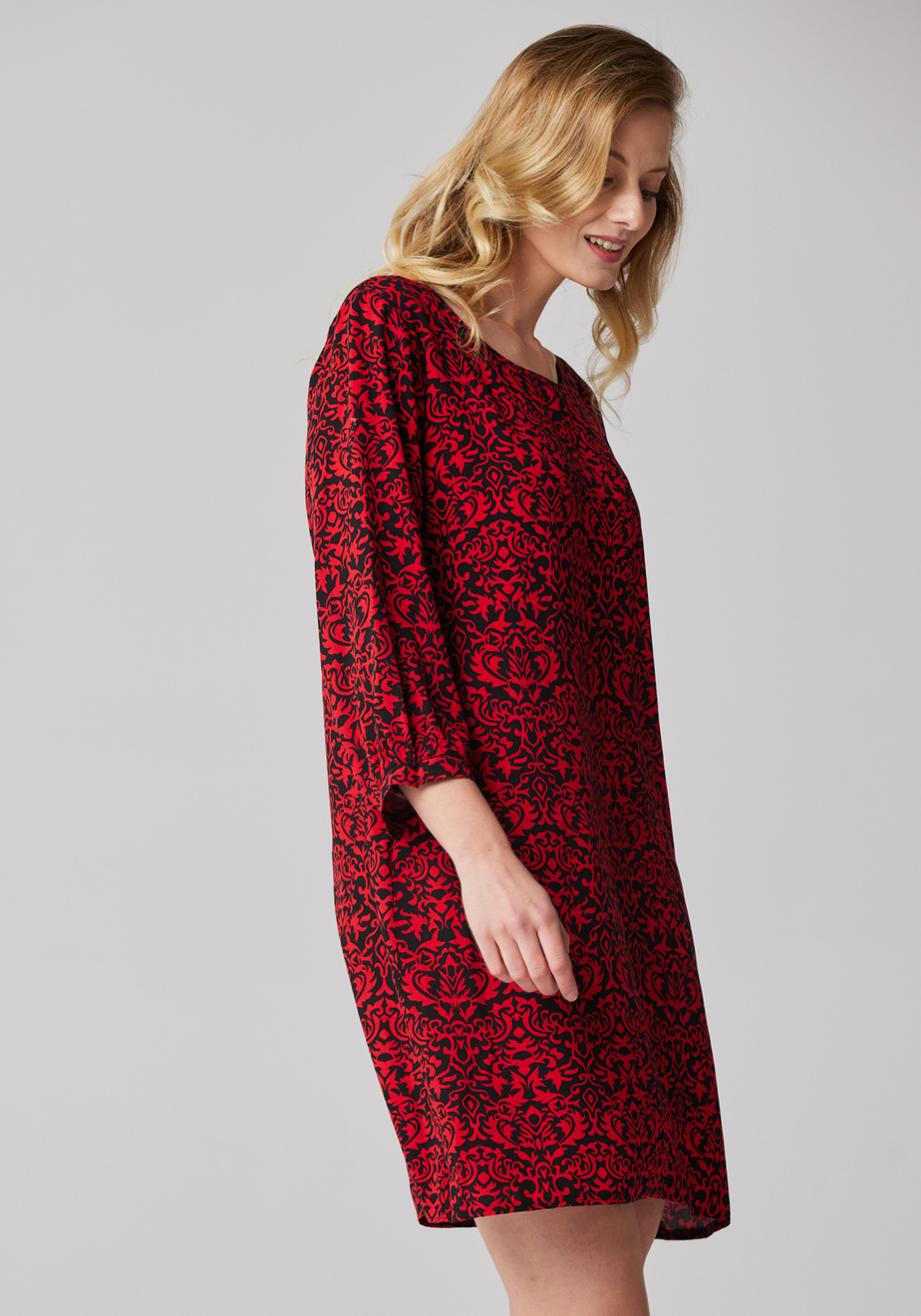 Czarno-czerwona sukienka 1143