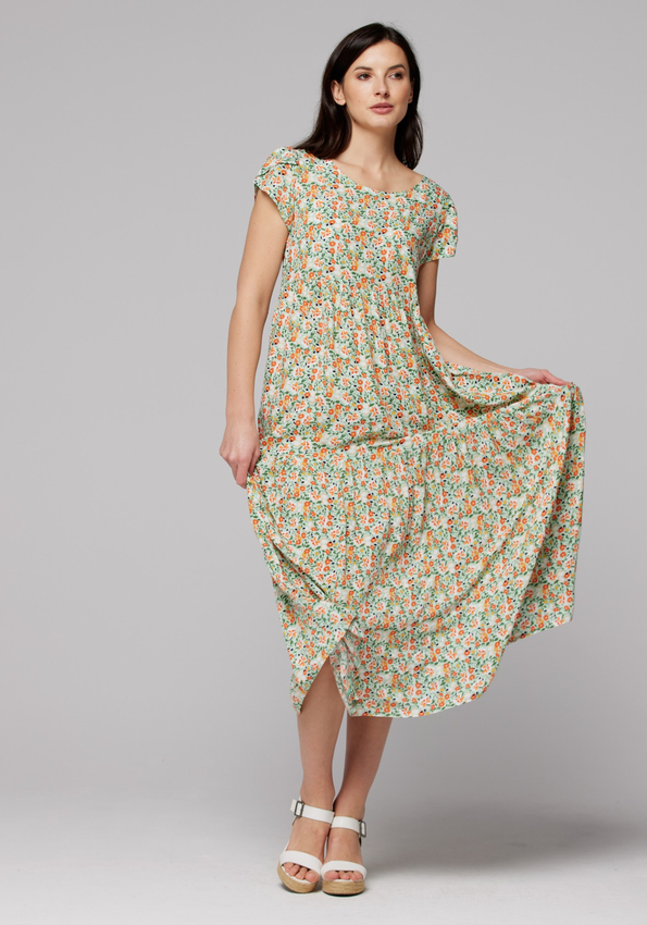 Jasnozielona trapezowa sukienka 1035