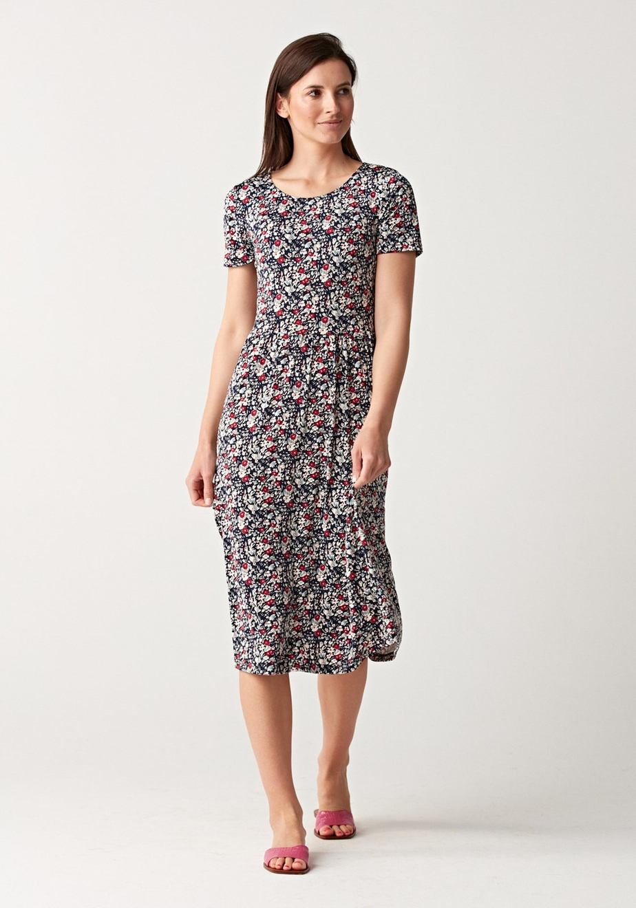 Odcinana sukienka w kwiatki 1442