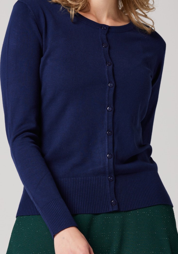 Klasyczny granatowy sweter 8718