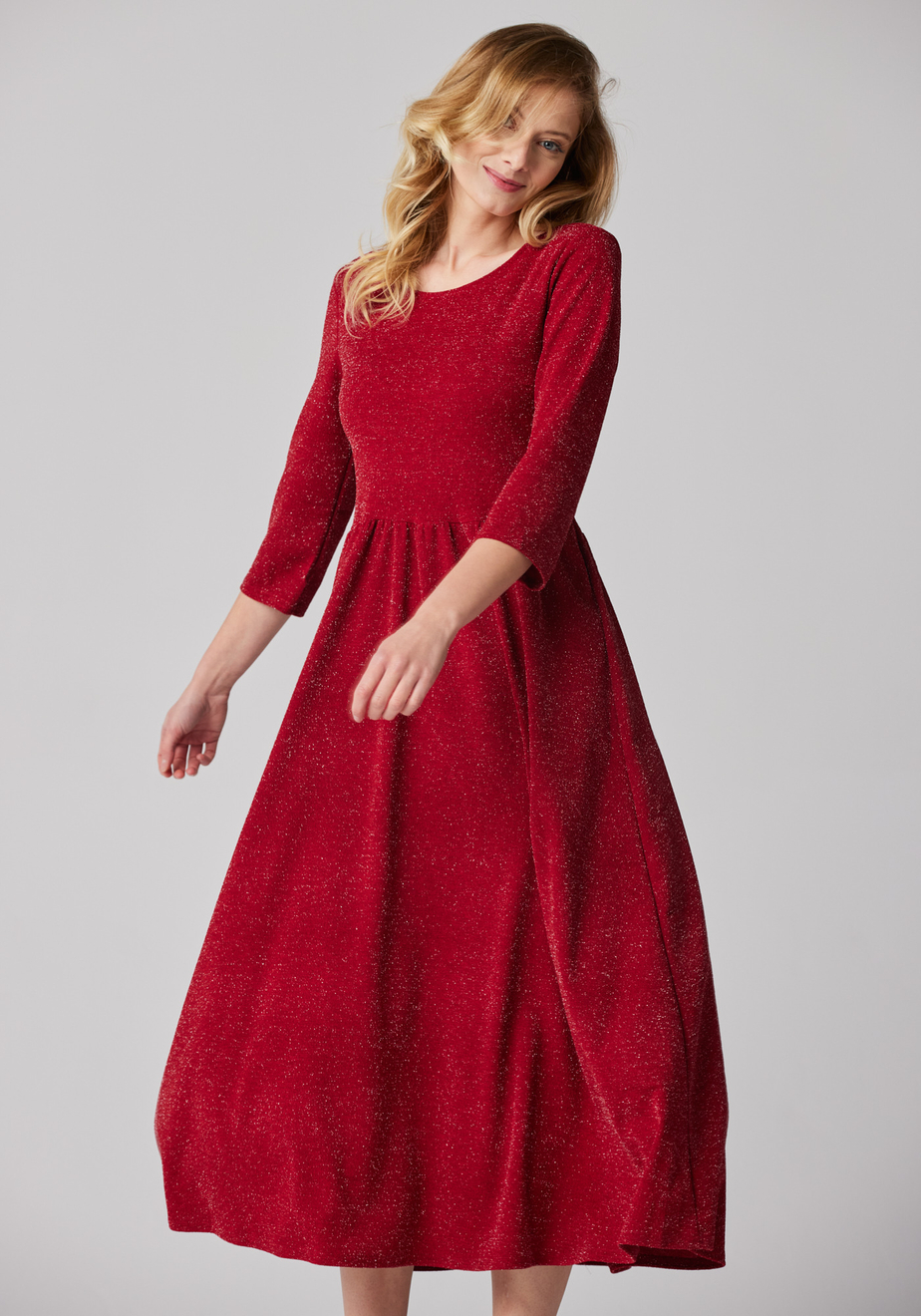 Czerwona elegancka sukienka 1649