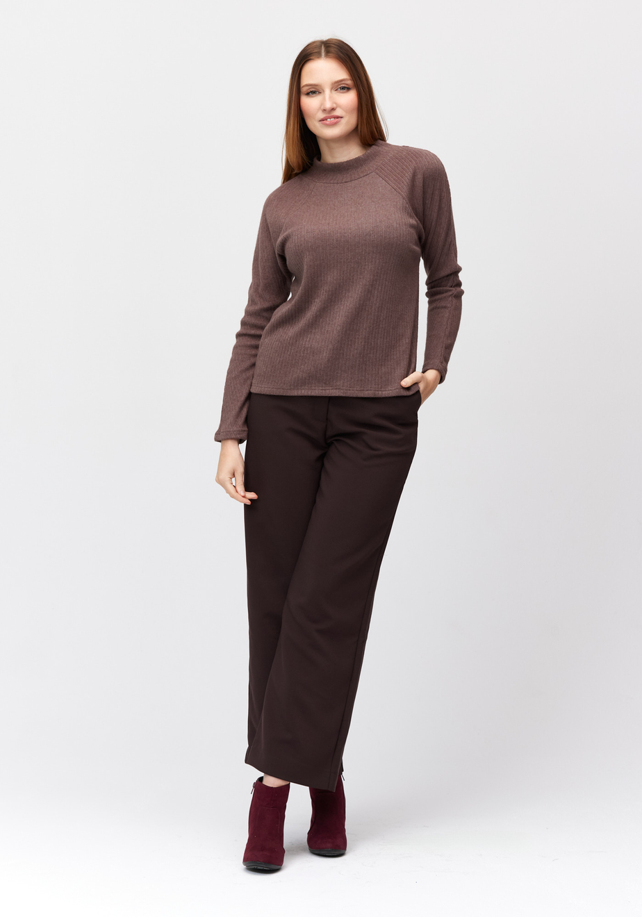 Proste czekoladowe spodnie 5165