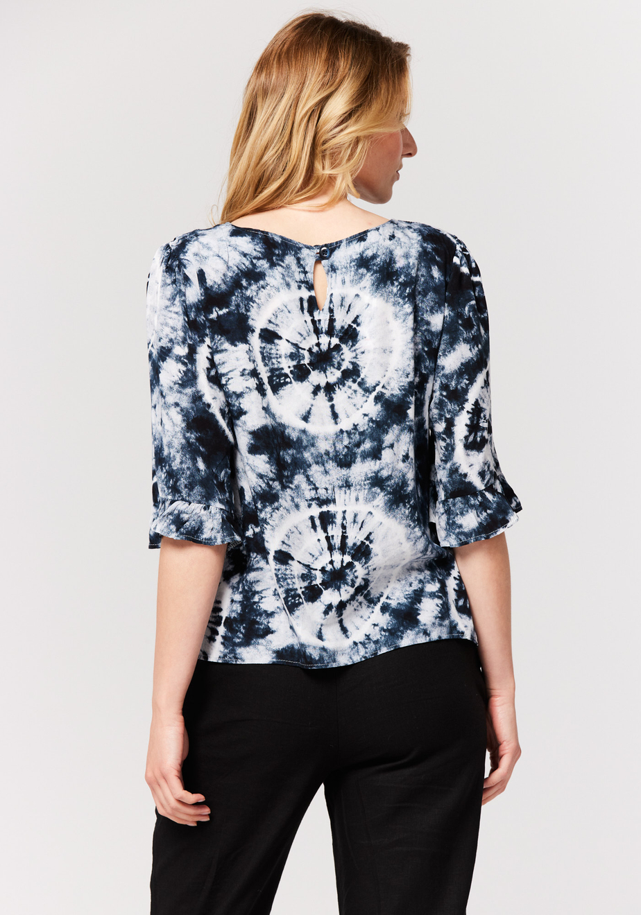 Granatowa bluzka tie-dye 3000