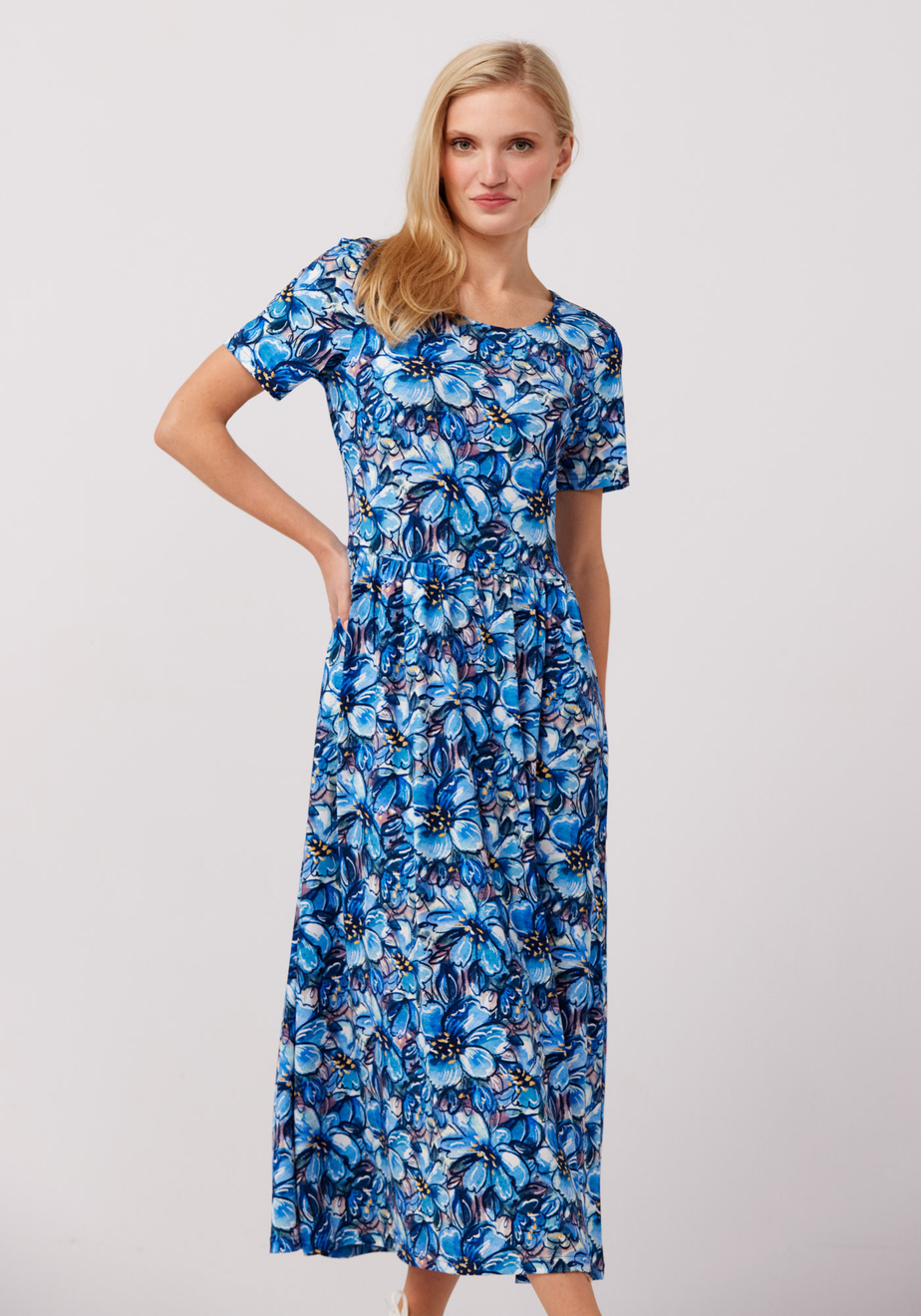 Sukienka w niebieskie kwiaty 1578