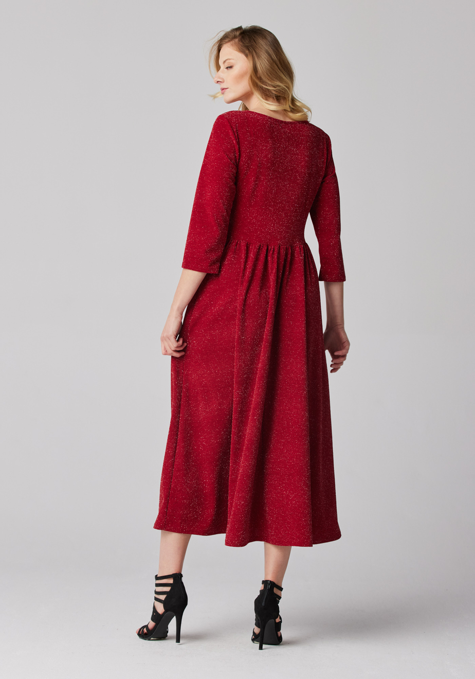 Czerwona elegancka sukienka 1649