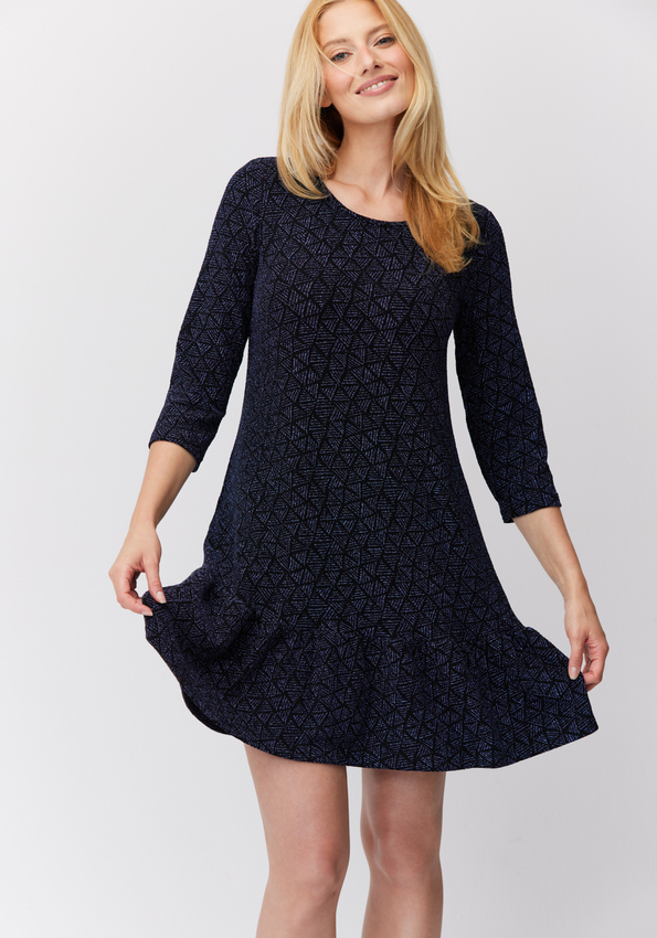 Prosta sukienka z falbaną 1661