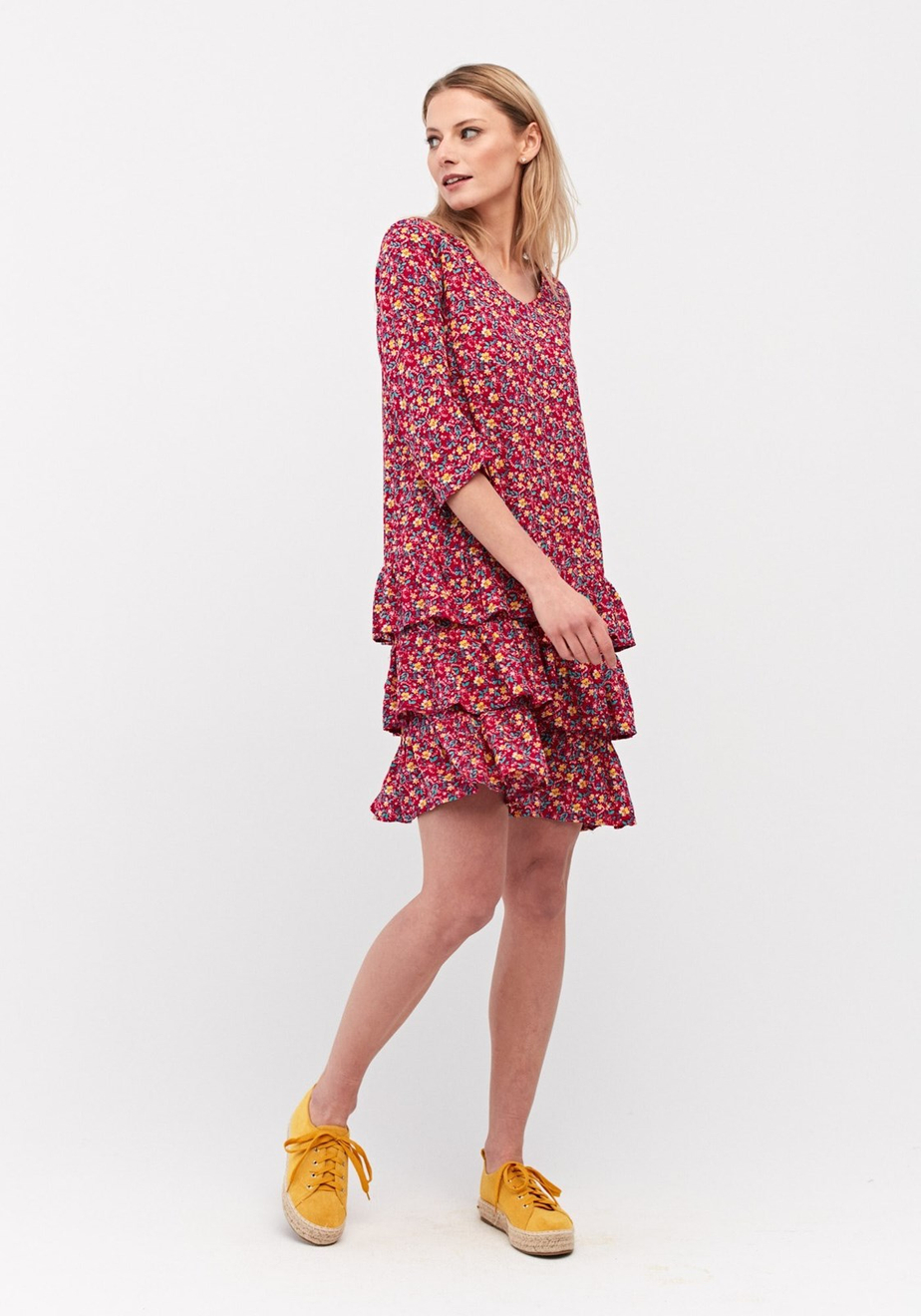 Sukienka z falbanami 1023