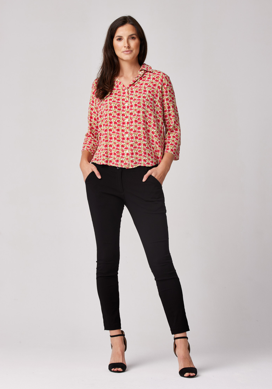 Krótka koszula w kwiaty 3111