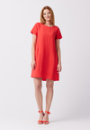 Luźna czerwona sukienka 1234