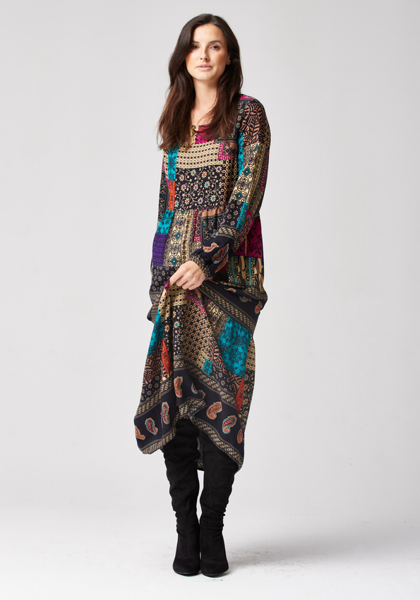 Patchworkowa sukienka 1166